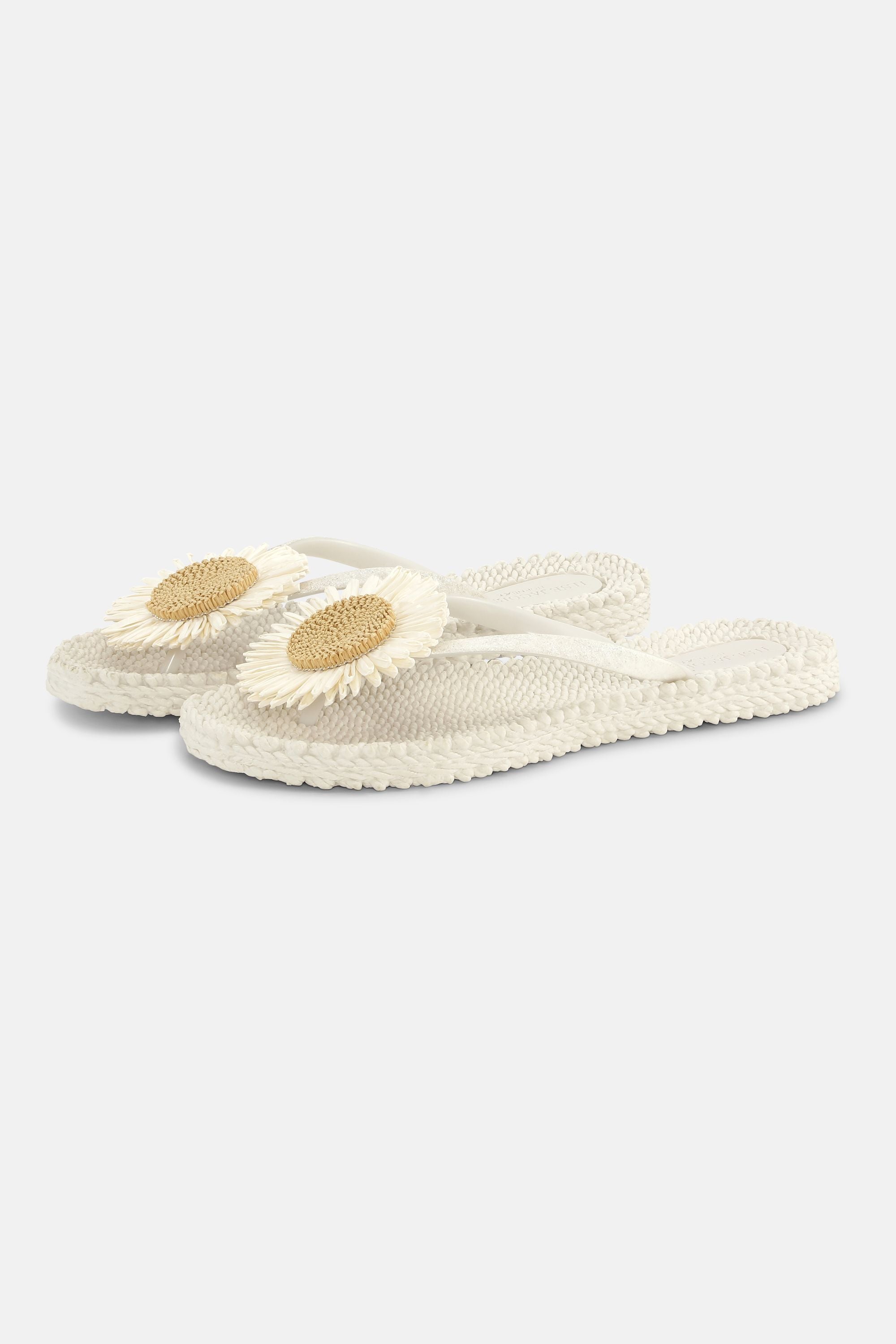 Flip-flops Blomst - Creme